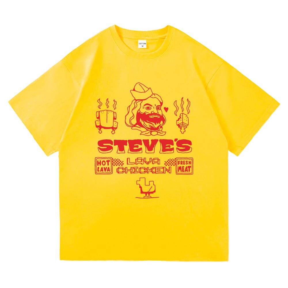 Funny Steve's Lava Chicken T Shirt 2025 Fashion Men/women Clothing Harajuku High Quality Tops Cotton Clothes Days Gifts Tshirts