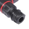 Ip68 Waterproof Connector T Shape 3 Pin 250V 24A Cable Wire Gland Sleeve Connect