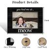 You Had Me At Meow Picture Frames, Cat Picture Frame, Tabletop Photo Frame for Women Friend Wife Cat Lovers Pet Owner, Pet Memorial Keepsake, Home