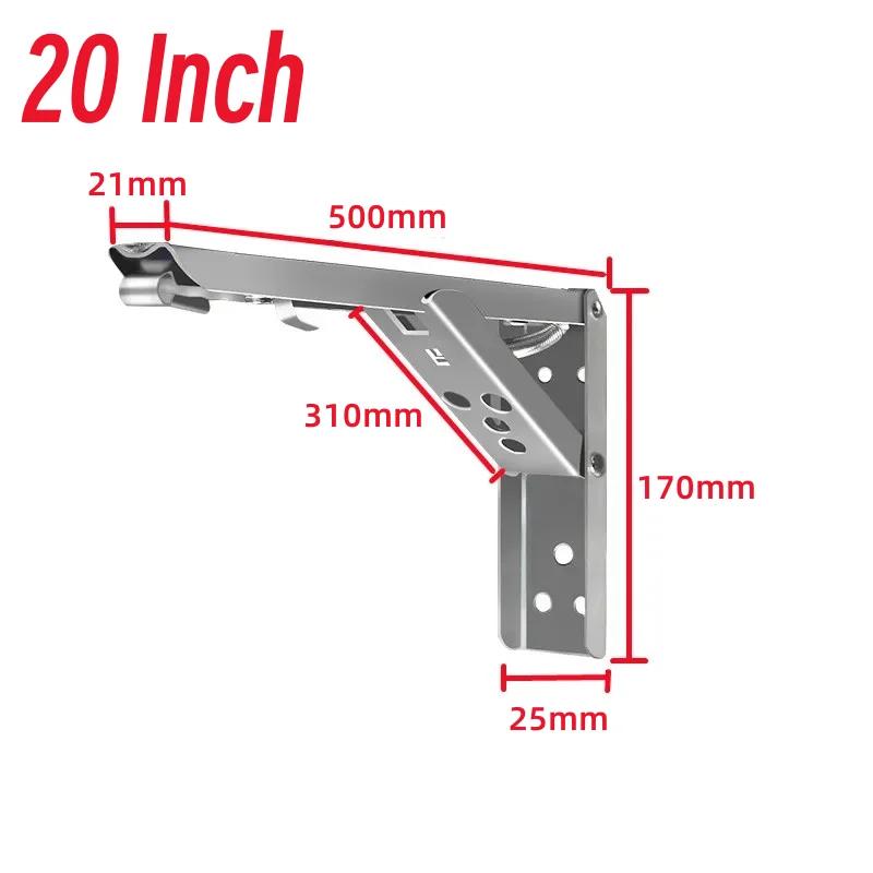 2-упаковочных сверхпрочных складных кронштейна для полок для верстака 12/20-дюймовый настенный кронштейн из нержавеющей стали L-образной формы для настенной поддержки