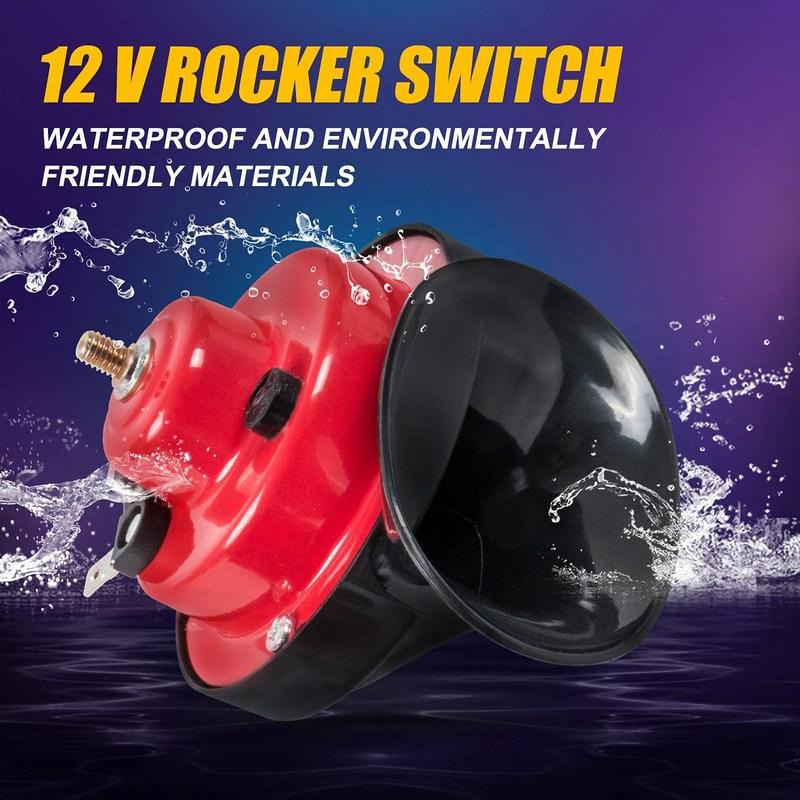 Ac29-UTV ATV Universal 12V Horn Kit W/ Rocker Switch For Polaris RZR 800 XP Ranger Can-Am Maverick X3 Arctic Cat For CF Moto