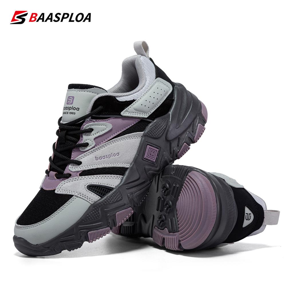 BAASPLOA Women Shoes Mesh Surface Breathable Casual Sports Shoes Light Comfort Non-Slip Outdoor Sports Tennis Shoes Fashion Women Brand Walking Shoes