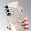 Роскошный Чехол из Закаленного Стекла с Цветочным Узором для iPhone 17 16 15 14 13 12 11 Pro Max 16 Plus 17Air Гальваническое Серебряное Покрытие