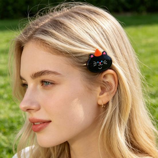 2/3Pcs Girl Hairpins Cats Puppies Rabbits Bread Pattern Hair Clips Smooth Edges Side Bang Hair Pins Hair