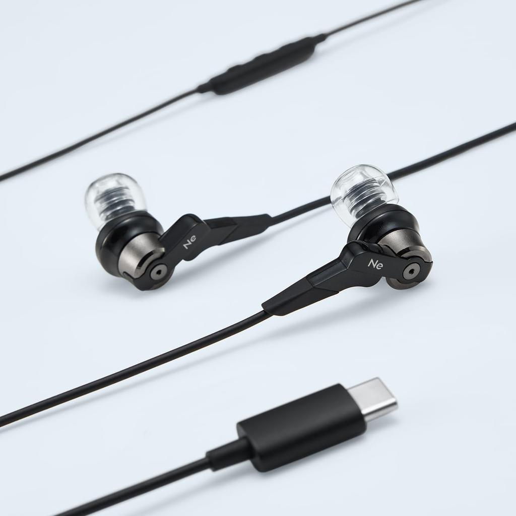 Radius Audio New VOLT featuring a deep bass newly developed HCD wired design HP-NHR21C High-Resolution USB-C Earphones ear's series, model, driver,