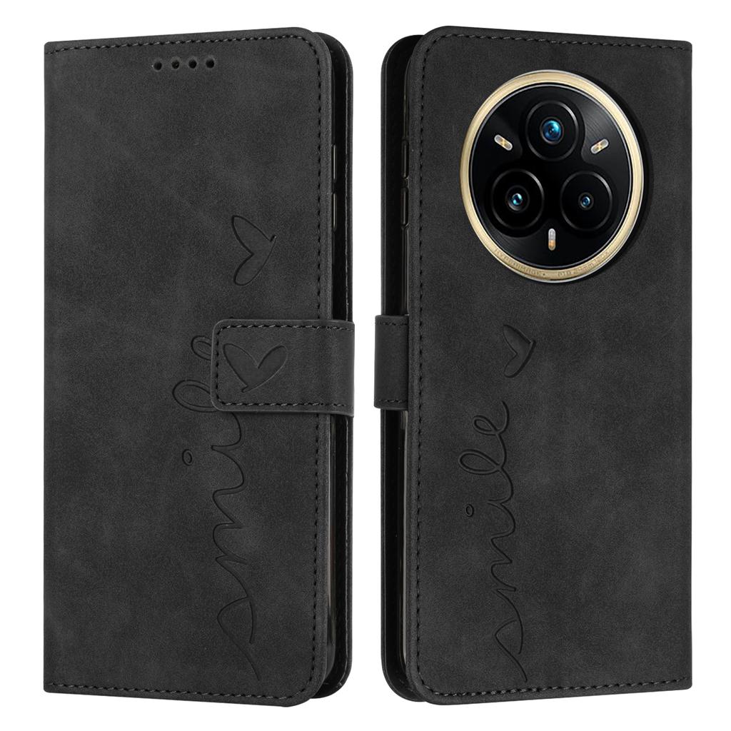 Чехол для Realme 14 Pro 5G с подставкой для просмотра, чехол из ПУ-кожи с тиснением в виде сердца