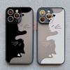Черно-белый кот Роскошный чехол для телефона для iPhone 15 14 Pro Max Plus 13 12 Mini Pro Max 11 X XR XS 8 7 Plus SE2 Ударопрочные чехлы