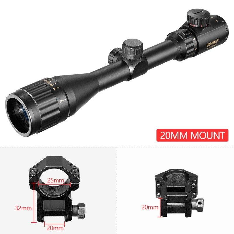 4-16X40 AOE Телескопическая линза для винтовки, оптика для франкотирадора, цветная дорадо, тактическая, Rojo, Verde