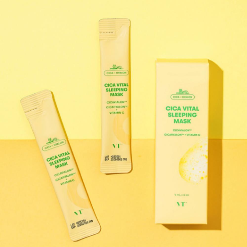 VT [DAISO] Маска для сна VT 4 мл X 6 шт. (4 Типы) / Cica, Hyalron, Vital, Progloss