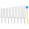 Set of 8 Tuning Forks, Tuners, Rubber Mallets, Aluminum Chakra Tuning Forks, Opens Angel Doors, Sound Purification, Crystal Tuner Set