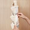2-sided Hanging Storage Bag Underwear Socks Bras Home Use Wardrobe Hanging Bag Pink  Beige Modern Simple Style