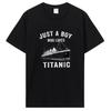 Классическая футболка «Титаник» для мальчиков, хлопковая футболка унисекс, одежда в стиле хип-хоп, футболка большого размера с рисунком