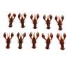 10pcs Soft Fishing Lure Crawdad Bait PVC Shrimp Artificial Soft Lure Baits for Bass FishingDark