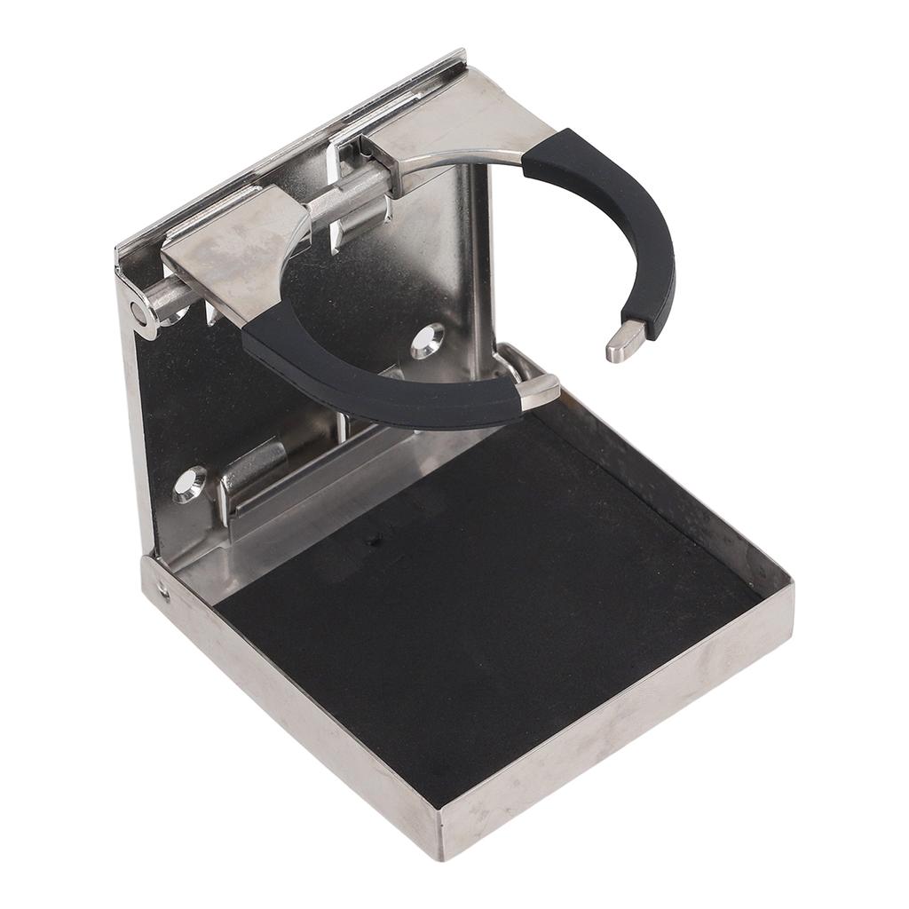 Fold Up Cup Holder Adjustable 53‑80mm Marine Stainless Steel Drink Holder for Boat Truck