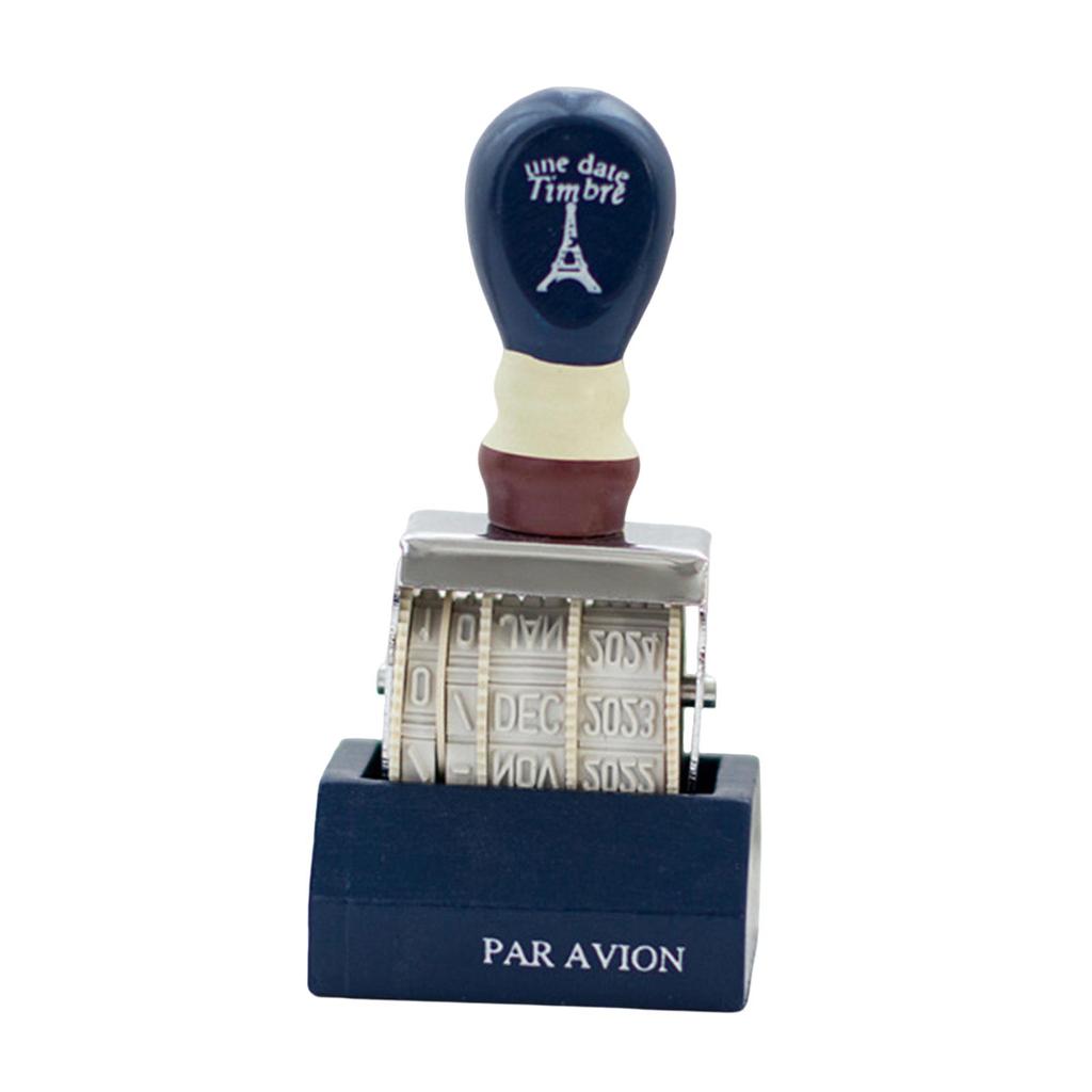 Roller Date Stamp Adjustable Day Month Year Stamp Rolling Wheel Stamp for Journal DIY Craft Album Card Making Decoration