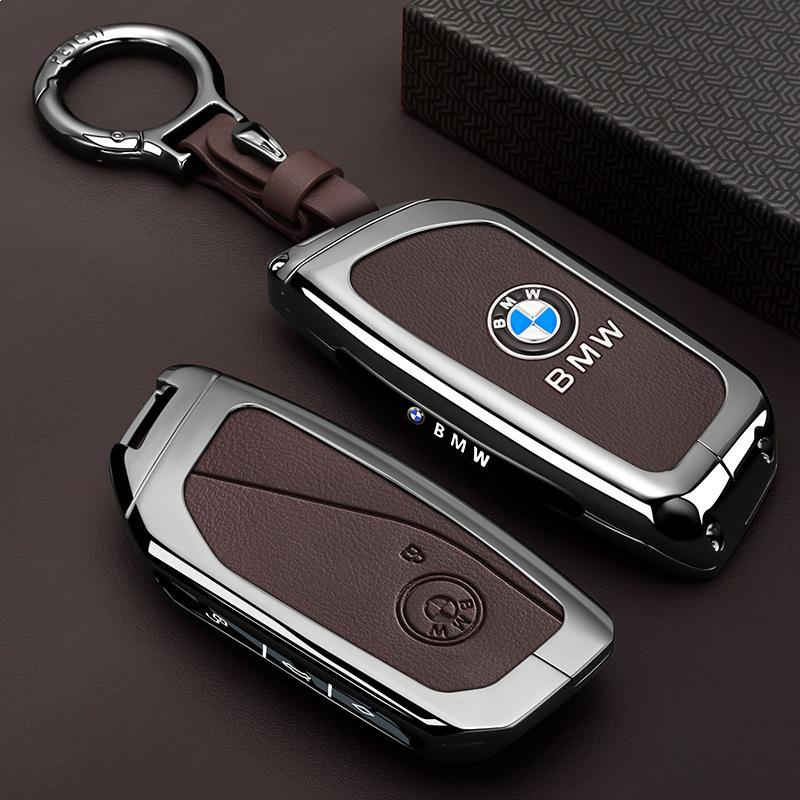 Совместимый чехол для ключа для серии BMW: 5 (530), 3 (325л), X1, X3, X4, X5, X6, iX3, Новая 7, i3 - Чехол-пряжка для мужчин