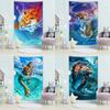 Tiger Swimming Pattern Tapestry Home Wall Decoration Tapestry Bedroom Living Room Tapestry
