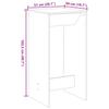 Bar Table Bartisch Smoked Oak 51x50x103.5 cm Engineered Wood