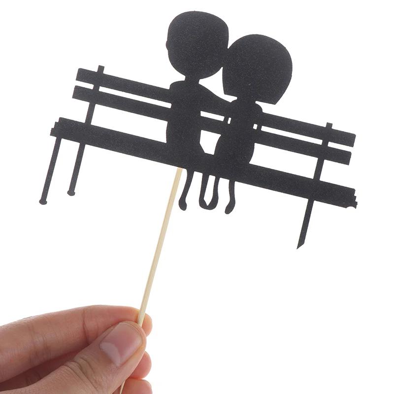 Wedding Cupcake Topper Set Love Heart Sweet Lovers Cake Topper for Anniversary Valentine's Day Party Cake Decorations