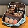 Multi-layer Polka Dot Stand-up Cosmetic Bag Waterproof Handbag Stylish Makeup Organizer  For Women