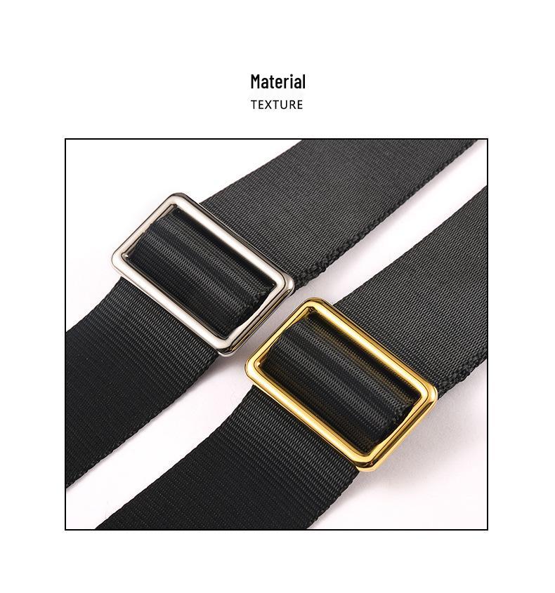 Black Wide Replacement Shoulder Strap for Hobo Cotton/Nylon Crossbody Bag or Backpack