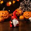 Handmade 3D Printed Crafts Halloween Devil Gnome Statue, Red Hat Figurine, Gothic Yard Landscaping Decor Dwarf Tabletop Ornament for Indoor