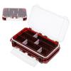 Двусторонние коробки для рыболовных снастей Многофункциональный органайзер для приманок Кейс для хранения наживок(Прозрачный красный )