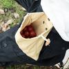 Outdoor Foraging Bag Faux Leather Belt Waterproof Waxed Canvas Foraging Pouch Camping Hiking Waist Hanging Fruit Picking Collection Tool Organizer