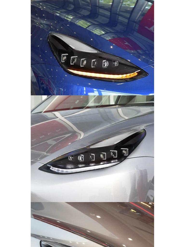 Модификация фар Tesla Model 3/Y 2019-2024: Светодиодные дневные ходовые огни и последовательные указатели поворота