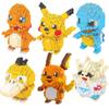Pokemon Building Blocks Small Cartoon Mini Block Pikachu Charizard Eevee Mewtwo Anime Assemble Action Model Dolls Boys Toys