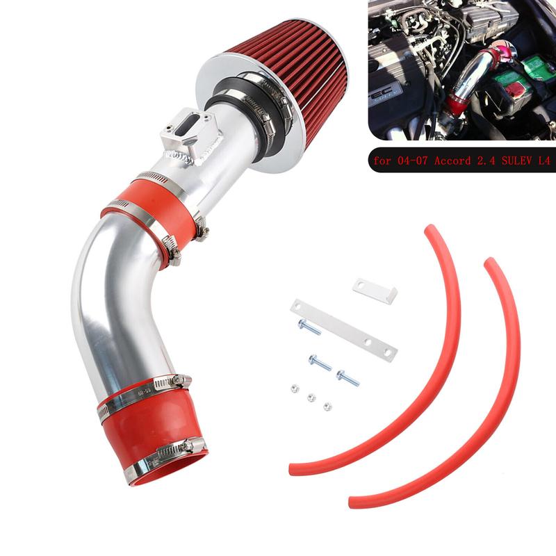 Short Ram Air Intake Kit & Filter replacement for 04-07 Honda Accord SULEV DX/LX/EX/SE 2.4L L4 Installation DIY MAF
