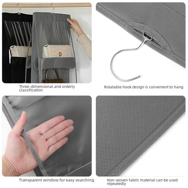 Прозрачная подвесная стойка для хранения сумок – пылезащитный многослойный органайзер для спальни или двери общежития
