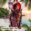 Demon Slayer Beach Towel, Personalized Custom Name Text, Quick Dry Large Absorbent Towel For Beach Pool