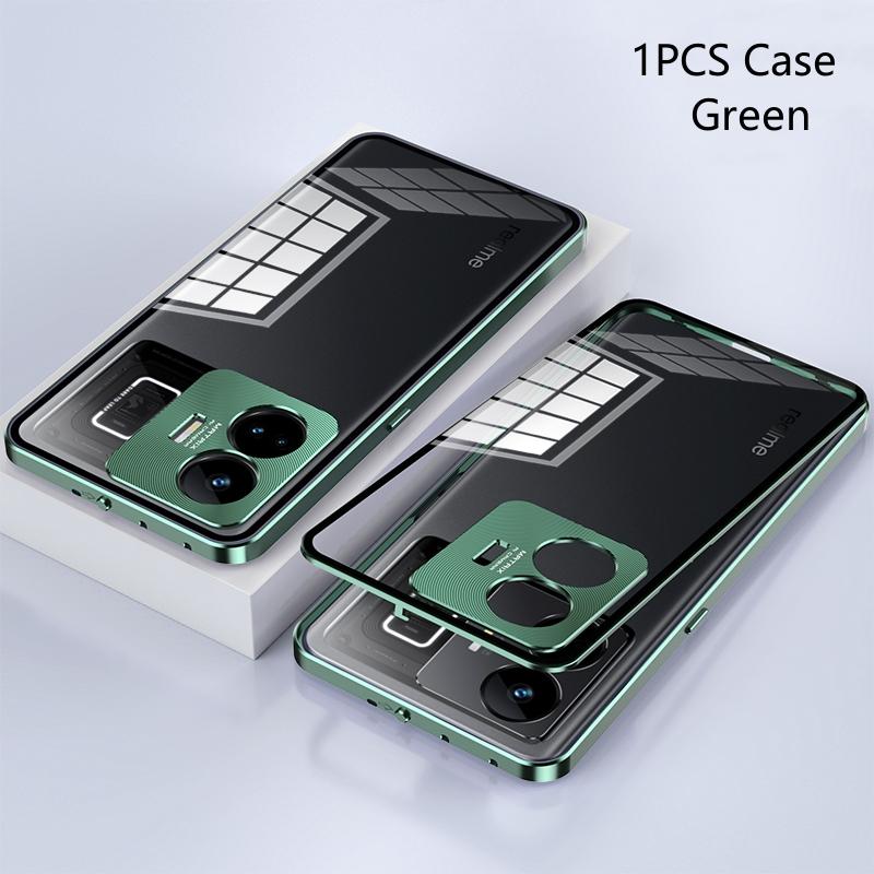 Роскошный чехол для Realme GT Neo 5 Чехол для Realme GT3 5G Capa Алюминиевый сплав Металлическая рамка Бампер Закаленное стекло Камера 360 Покрытие