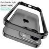 Hybrid Silicone Frame Aluminum Metal Phone Case for iPhone 16 15 14 Plus 13 12 11 Pro Max Xs Xr Anti-Fall Corners Bumper Cover