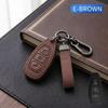 Leather Key Case for Ford Mondeo Taurus Mustang Explorer Edge Focus Mk3 Fiesta Mk7 Mondeo Mk4 Galaxy Key Cover Remote Shell