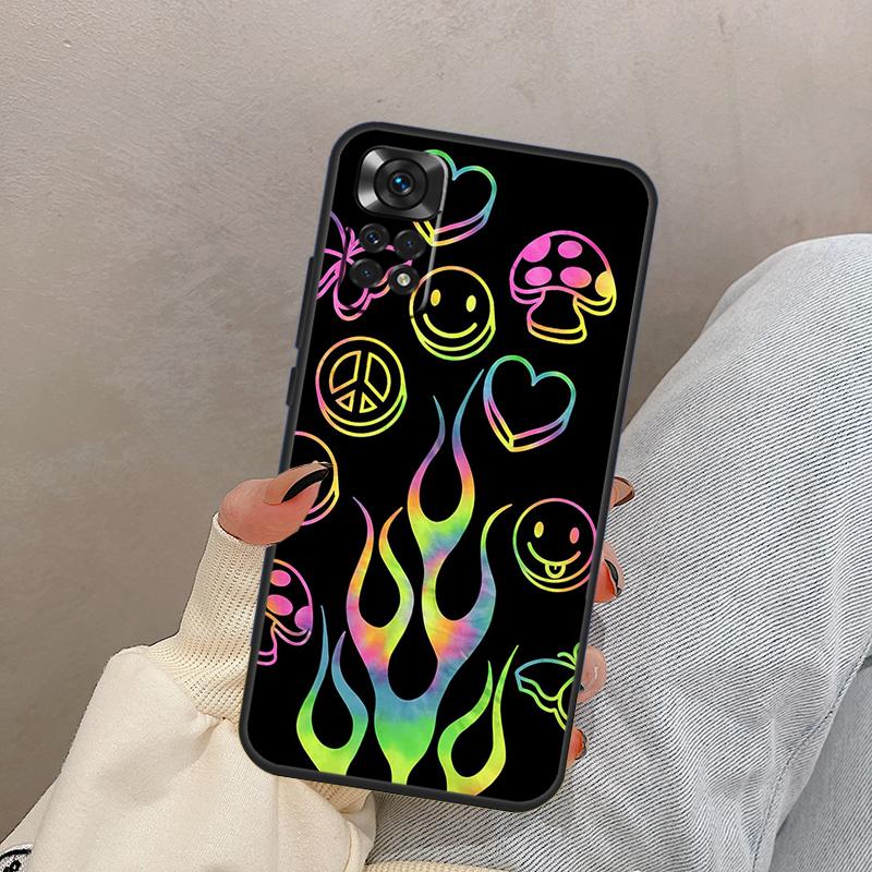 Purple Flames Fire Print For Xiaomi Redmi Note 13 9 10 11 12 14 15 Pro Plus Case Cover For Redmi 14C 10C 12C 13C 15C