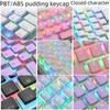 Набор прозрачных двухслойных колпачков PBT Pudding для механических клавиатур