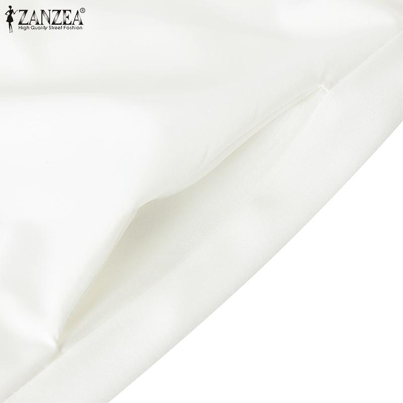 ZANZEA Женское летнее повседневное платье без рукавов с цветочным принтом и круглым вырезом