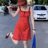 Women's Temperament Strap Dress Summer Sexy Slimming Spice A-line Strap Short Dress