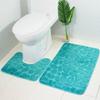 Нескользящий коврик для ванной с рисунком из гальки, двухкомпонентный коврик для унитаза, коврик для душа, удобный и моющийся