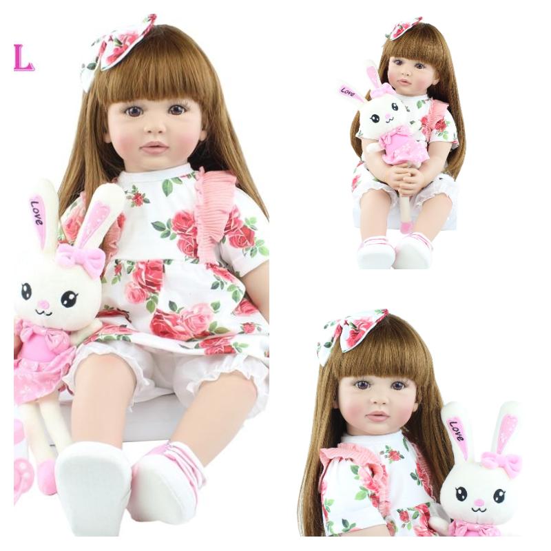 BZDOLL 60 см Мягкая силиконовая кукла Reborn, игрушки как настоящая виниловая принцесса для малышей, живая Bebe для девочек Bonecas, детский подарок на день рождения