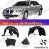 Комплект подкрылков и брызговиков для передней части BMW 5 серии E60 (520) и задний (525/528) Колеса.