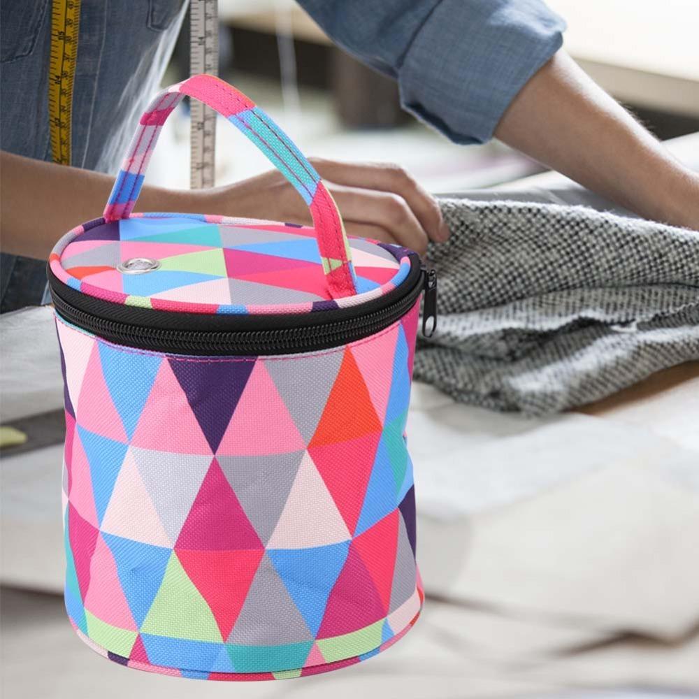 Small Size Knitting Crochet Bag Round Shape Yarn Holder Organizer Yarn Storage Bag  For Beginner