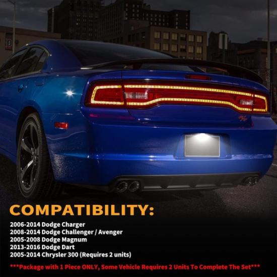 Светодиодные подсветки номерного знака Задний бампер 2005-2014 Charger/Challenger Подсветки номера