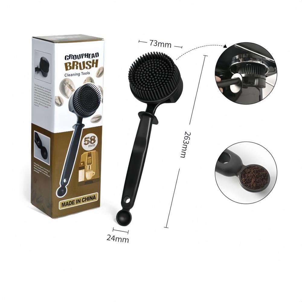 Силиконовая щетка для чистки кофемашины с длинной ручкой, полуавтоматическая, мягкая, съемная, для дома, кухни, офиса, Mesa, инструменты для чистки кофе