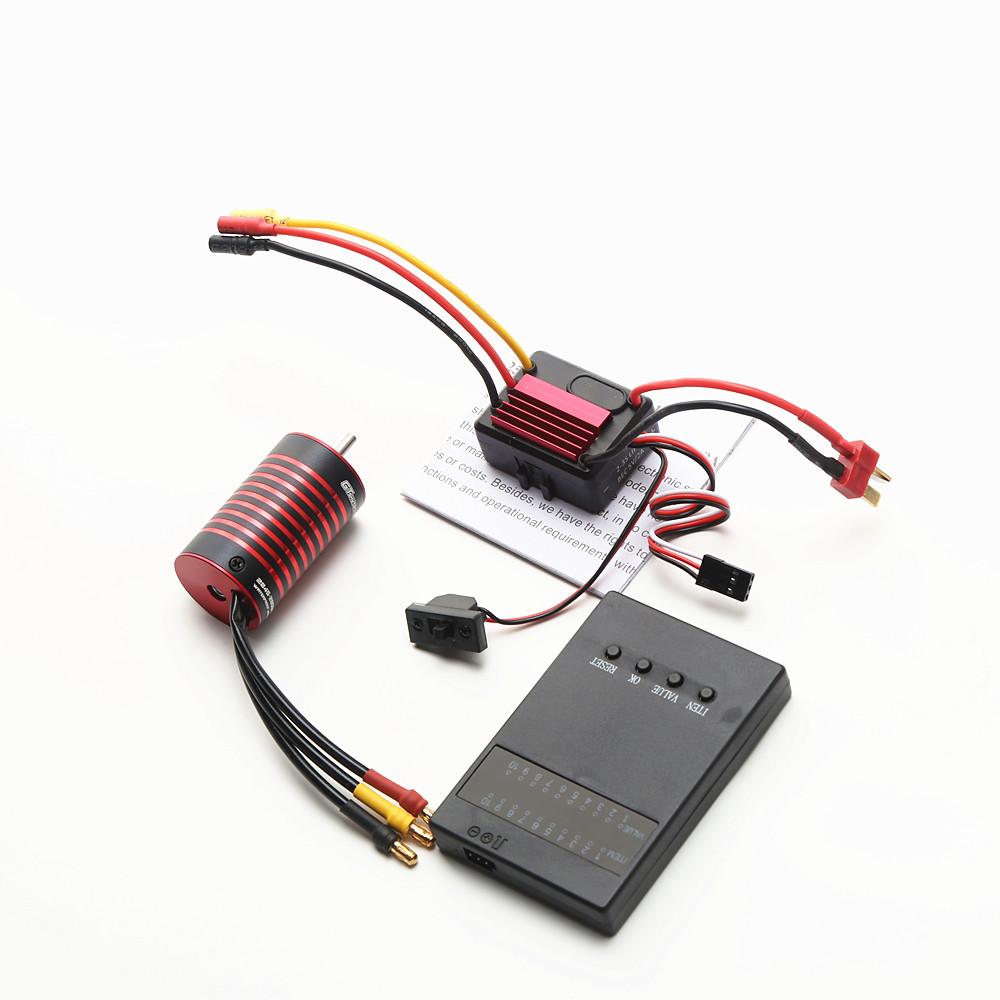 GTSKYTENRC Waterproof 2845 Brushless Motor 5900KV & 35A Brushless ESC & Programming card Replacement for F19A 1 10 HPI