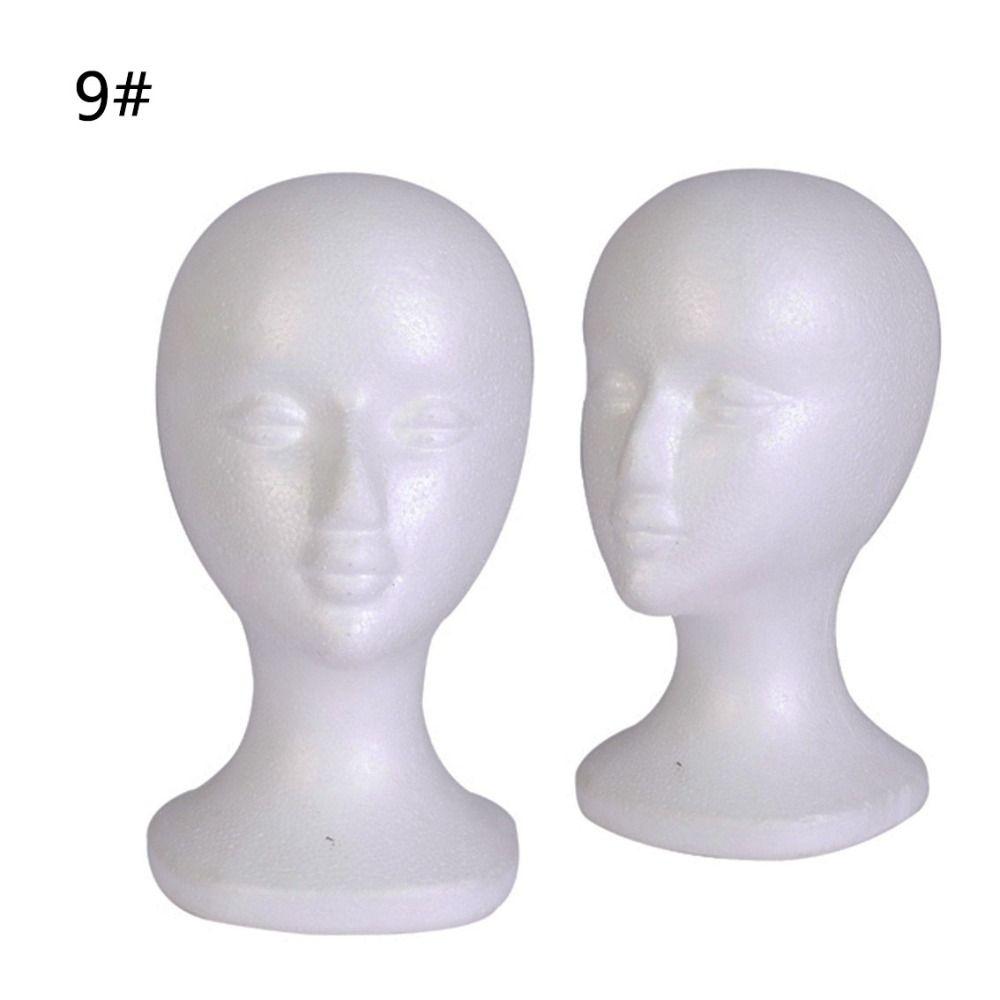 Head Model Hairpieces Stand Holder Foam Wig Head Head Model Styrofoam Mannequin Head Foam Mannequin
