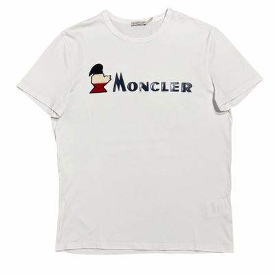 Moncler Черная мужская футболка с логотипом спереди Размер L Модель E109180418508390T