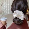 Изысканная шелковистая резинка для волос для женщин, кольца для волос, элегантные присборенные шелковистые скранчи, большая резинка для волос